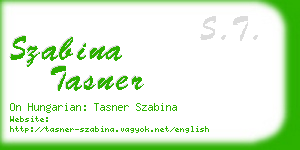 szabina tasner business card